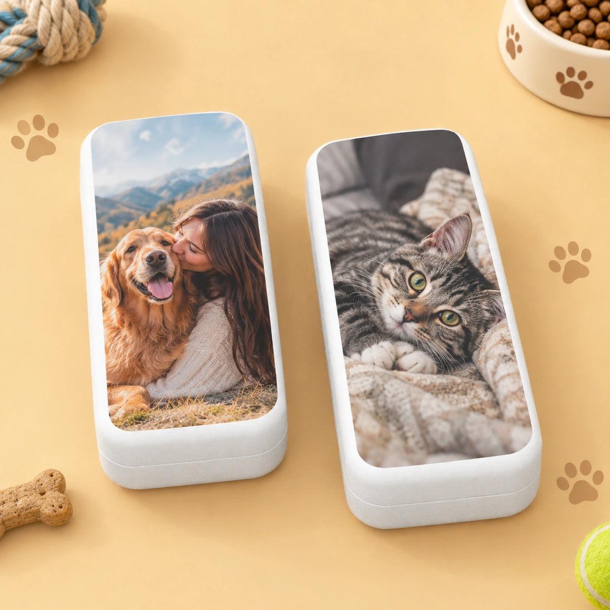 Personalized Pet Photo Storage Case, Custom Dog & Cat Keepsake Box for Small Essentials