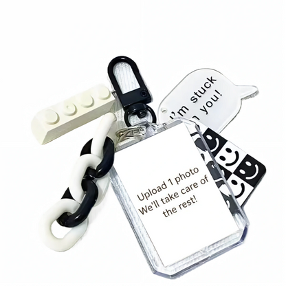 Personalized Pet Photo Keychain, Custom Dog & Cat Picture Key Ring