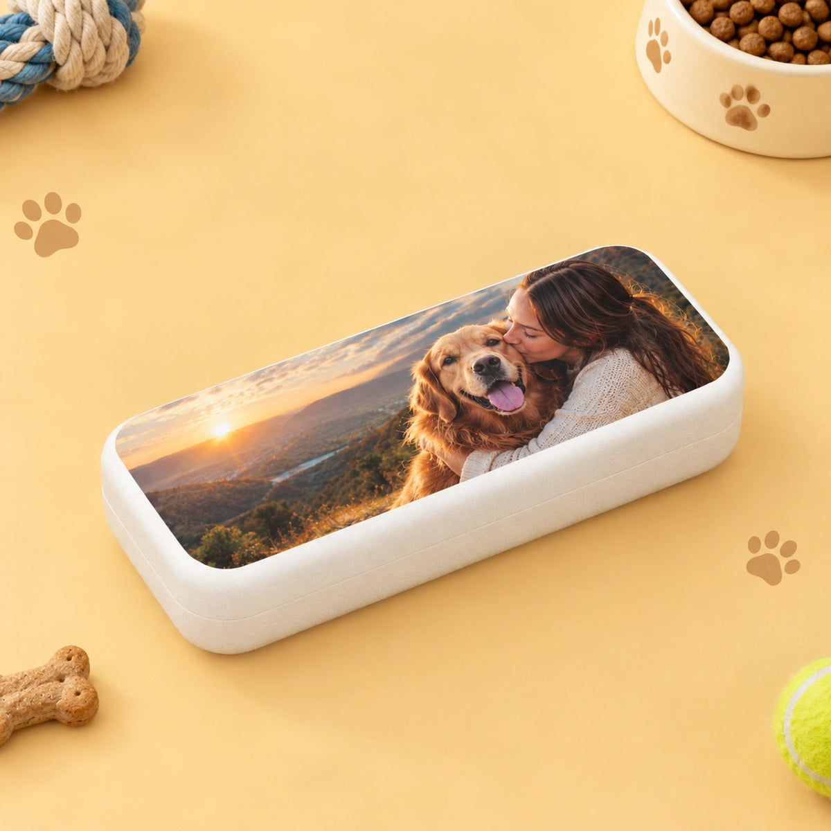 Personalized Pet Photo Storage Case, Custom Dog & Cat Keepsake Box for Small Essentials