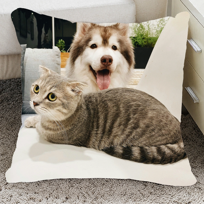 Personalized Pet Photo Throw Pillow, Custom Dog & Cat Pillow
